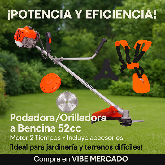 Podadora Orilladora bencina 52cc 2 tiempos