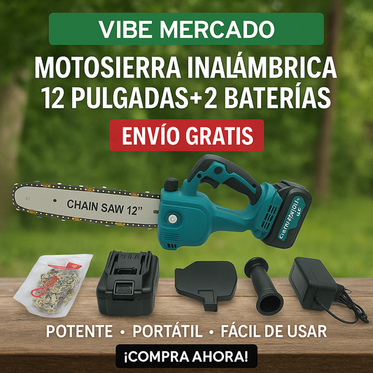 Moto Sierra inalamb 12 pulg + 2 baterias