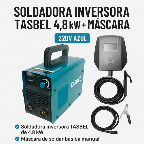 maquina de soldar 220v 48kw + mascara