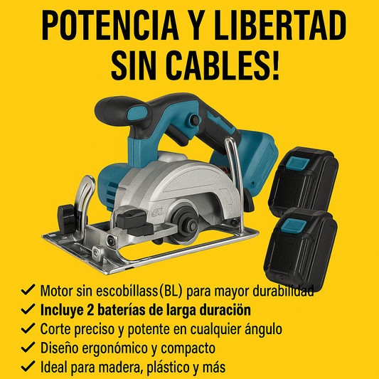 Sierra circular inalambrica + 2 baterias